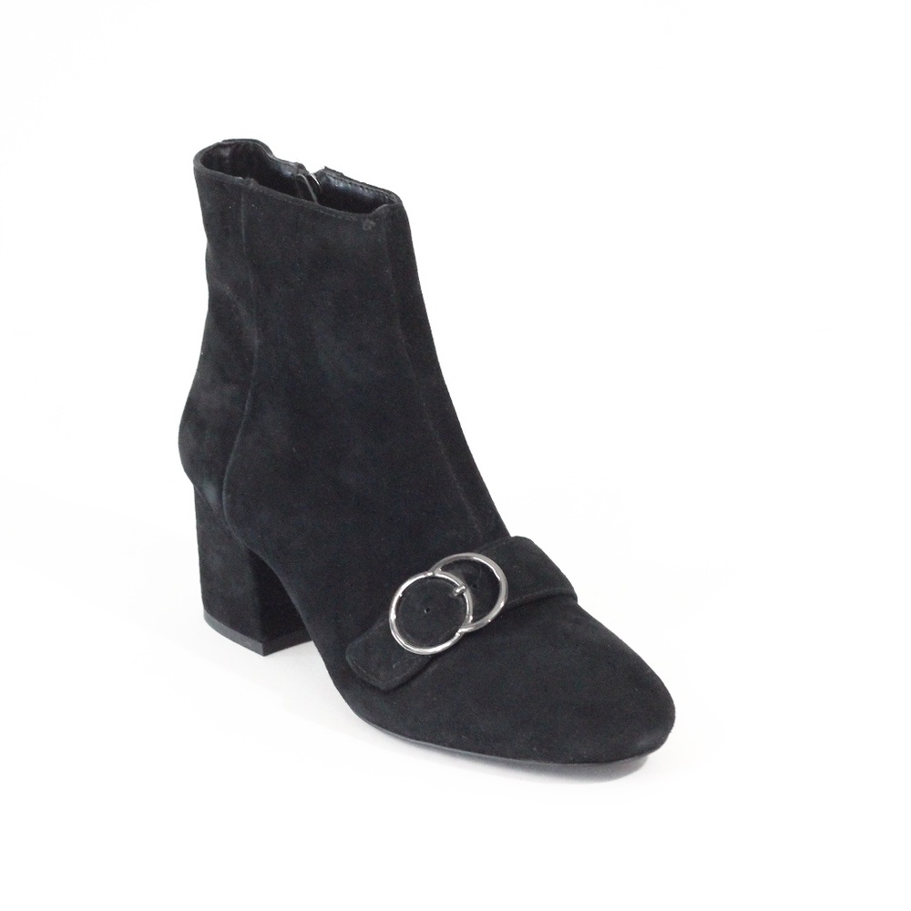 Bleecker & Bond Women Black Boots Suede Bootie sz 8 Pilgrim Shoes